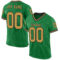 GrassGreen0044 Custom Grass Green Old Gold-Black Mesh Authentic Throwback Football Jersey