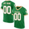 GrassGreen0045 Custom Grass Green White-Old Gold Mesh Authentic Throwback Football Jersey