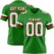 GrassGreen0067 Custom Grass Green White-Red Authentic Football Jersey