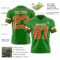 GrassGreen0069-2 Custom Grass Green Orange-White Authentic Football Jersey