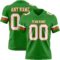 GrassGreen0070 Custom Grass Green White-Orange Authentic Football Jersey