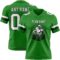 GrassGreen0072-1 Custom Grass Green White-Black Authentic Football Jersey