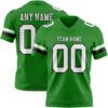 Custom Grass Green White-Black Authentic Football Jersey