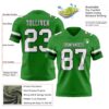 Custom Grass Green White-Black Authentic Football Jersey