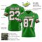GrassGreen0074-2 Custom Grass Green White-Pink Authentic Football Jersey