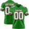 GrassGreen0074 Custom Grass Green White-Pink Authentic Football Jersey