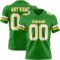 GrassGreen0076 Custom Grass Green White-Gold Authentic Football Jersey