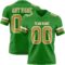 GrassGreen0077 Custom Grass Green Old Gold-White Authentic Football Jersey