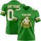 GrassGreen0078-1 Custom Grass Green White-Old Gold Authentic Football Jersey