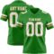 GrassGreen0078 Custom Grass Green White-Old Gold Authentic Football Jersey