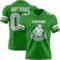 GrassGreen0079-1 Custom Grass Green Gray-White Authentic Football Jersey