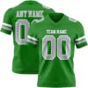 GrassGreen0079 Custom Grass Green Gray-White Authentic Football Jersey