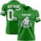 GrassGreen0080-1 Custom Grass Green White-Gray Authentic Football Jersey