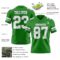 GrassGreen0080-2 Custom Grass Green White-Gray Authentic Football Jersey