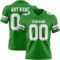 GrassGreen0080 Custom Grass Green White-Gray Authentic Football Jersey