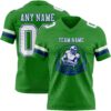 Custom Grass Green White-Royal Authentic Football Jersey
