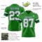 GrassGreen0081-2 Custom Grass Green White-Royal Authentic Football Jersey