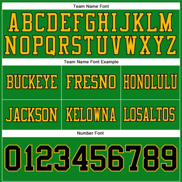 Custom Grass Green Black-Gold Authentic Football Jersey