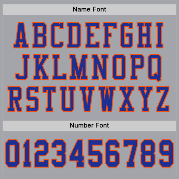 Gray0369-3_e6b720a0-b529-44bf-acae-a49a5fa595dd Custom Gray Royal-Orange Mesh Authentic Football Jersey