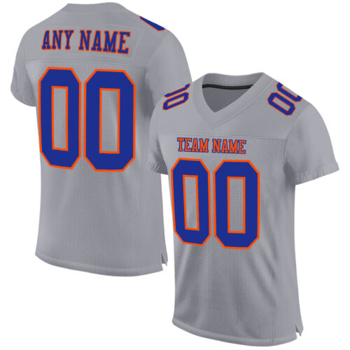 Gray0369_0d6990d2-76de-4a2d-be61-b86caa99ebae Custom Gray Royal-Orange Mesh Authentic Football Jersey