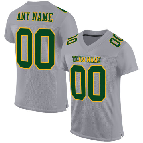 Gray0371_eac74927-0585-43cf-b5b1-fcc82fe87864 Custom Gray Green-Gold Mesh Authentic Football Jersey