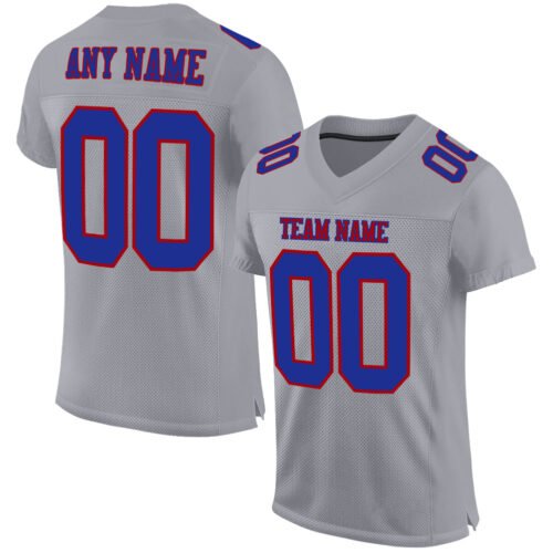 Gray0376_cdd8516e-43a4-4165-a11e-74b9616a5242 Custom Gray Royal-Red Mesh Authentic Football Jersey