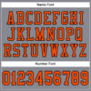 Custom Gray Orange-Black Mesh Authentic Football Jersey