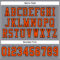 Gray0389-3 Custom Gray Orange-Black Mesh Authentic Football Jersey