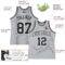 Custom Gray Black Pinstripe Black-White Authentic Basketball Jersey