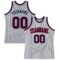 Custom Gray Navy Pinstripe Navy-Red Authentic Basketball Jersey