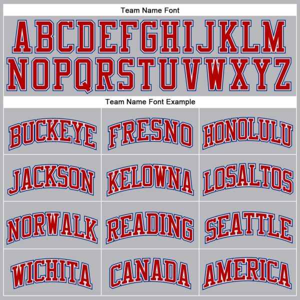 Custom Gray Royal Pinstripe Red-White Authentic Basketball Jersey