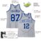 Custom Gray Royal Pinstripe Royal-White Authentic Basketball Jersey