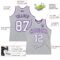 Custom Gray White-Purple Authentic Throwback Basketball Jersey