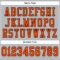 Gray0540-3 Custom Gray Orange-Black Mesh Authentic Football Jersey
