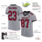 Gray0541-1 Custom Gray Crimson-Black Mesh Authentic Football Jersey