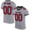 Gray0541 Custom Gray Crimson-Black Mesh Authentic Football Jersey