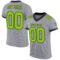 Gray0542 Custom Gray Neon Green-Black Mesh Authentic Football Jersey