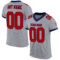 Gray0544 Custom Gray Red-Navy Mesh Authentic Football Jersey