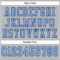 Gray0545-3 Custom Gray Light Blue-Navy Mesh Authentic Football Jersey