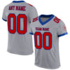 Custom Gray Red-Royal Mesh Authentic Football Jersey