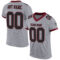Gray0551 Custom Gray Black-Burgundy Mesh Authentic Football Jersey