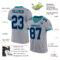 Gray0552-1 Custom Gray Navy-Teal Mesh Authentic Football Jersey