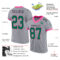 Gray0555-1 Custom Gray Kelly Green-Pink Mesh Authentic Football Jersey