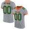 Gray0559 Custom Gray Kelly Green-Orange Mesh Authentic Football Jersey