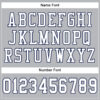 Custom Gray White-Navy Mesh Authentic Football Jersey