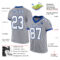 Gray0562-1 Custom Gray White-Royal Mesh Authentic Football Jersey