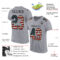 Gray0564-1 Custom Gray Vintage USA Flag-Black Mesh Authentic Football Jersey