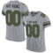 Gray0567 Custom Gray Olive-Black Mesh Authentic Football Jersey