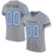 Gray0569 Custom Gray Light Blue-Steel Gray Mesh Authentic Football Jersey