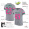 Custom Gray Pink-Kelly Green Mesh Authentic Football Jersey